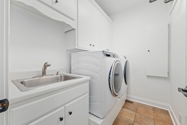 5417 Cavendish Dr, Murfreesboro, TN 37128 - laundry room with cabinet space, washer and dryer, and baseboards