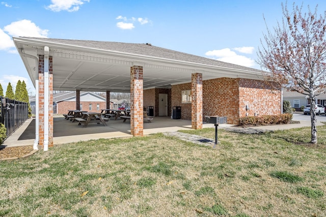 view of parking / parking lot