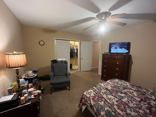 108 Butler Speedway, Bruceton, TN 38317 - carpeted bedroom featuring ceiling fan, a closet, and a walk in closet