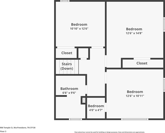 906 Temple Ct, Murfreesboro, TN 37130 - property floor plan