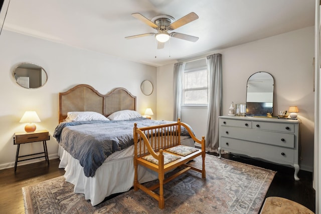 906 Temple Ct, Murfreesboro, TN 37130 - bedroom with dark wood finished floors and ceiling fan