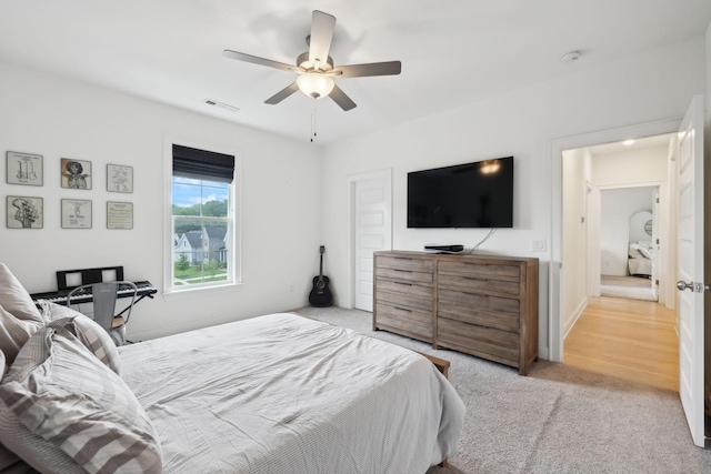 7214 Neills Branch Dr, College Grove, TN 37046 - carpeted bedroom with ceiling fan