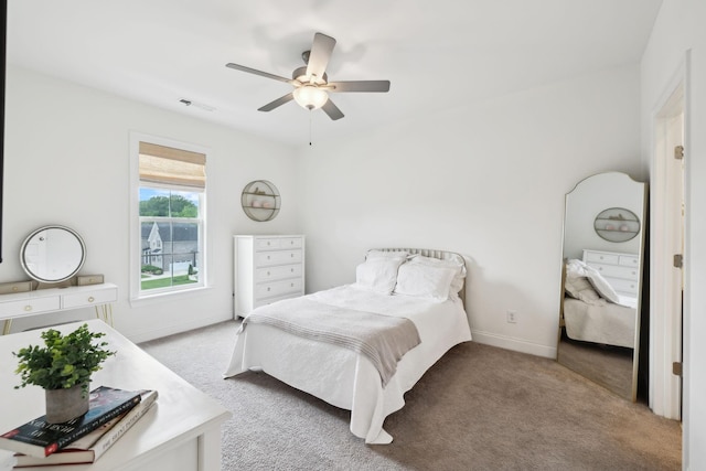 7214 Neills Branch Dr, College Grove, TN 37046 - bedroom featuring light carpet, baseboards, and a ceiling fan