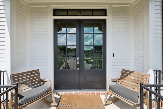 7214 Neills Branch Dr, College Grove, TN 37046 - doorway to property featuring french doors and covered porch