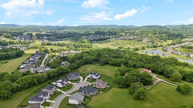 7214 Neills Branch Dr, College Grove, TN 37046 - aerial view of property's location featuring a water and mountain view and nearby suburban area