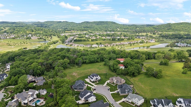 7214 Neills Branch Dr, College Grove, TN 37046 - view of property location featuring a water and mountain view, nearby suburban area, and a golf club