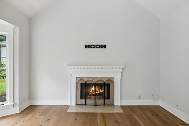 503 Mable Mason Cv, La Vergne, TN 37086 - detailed view of wood finished floors, a fireplace with flush hearth, and baseboards