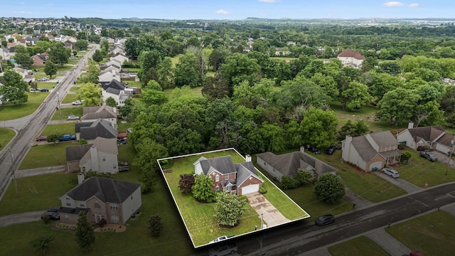 503 Mable Mason Cv, La Vergne, TN 37086 - aerial view of residential area with property parcel outlined