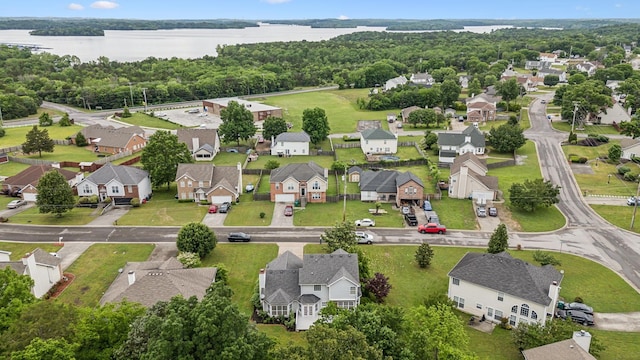 503 Mable Mason Cv, La Vergne, TN 37086 - aerial view of residential area with a large body of water