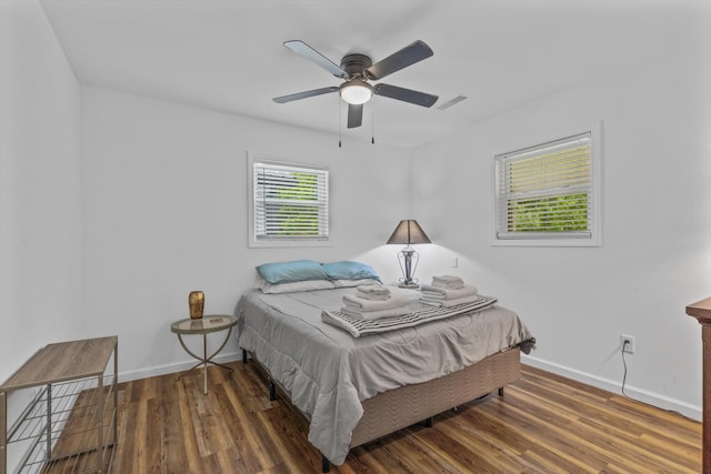 237 Windsor Ct, Spring City, TN 37381 - bedroom with baseboards, wood finished floors, and a ceiling fan