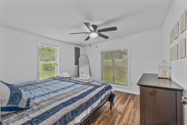 237 Windsor Ct, Spring City, TN 37381 - bedroom with wood finished floors, a ceiling fan, and baseboards