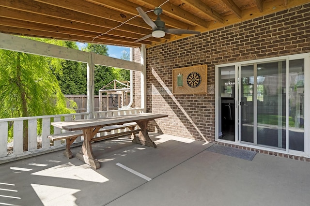 2303 Dewey Dr, Spring Hill, TN 37174 - view of patio / terrace with a ceiling fan