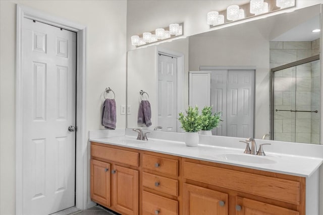 2025 Lewisburg Pike, Franklin, TN 37064 - full bathroom with double vanity and a shower stall