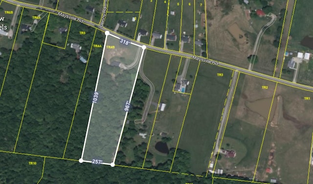 map / location featuring property parcel outlined