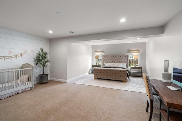 6752 Falls Ridge Ln, College Grove, TN 37046 - carpeted bedroom featuring recessed lighting and baseboards