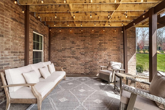 6752 Falls Ridge Ln, College Grove, TN 37046 - view of patio / terrace featuring an outdoor living space