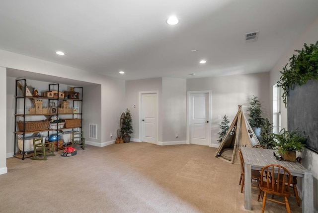 6752 Falls Ridge Ln, College Grove, TN 37046 - game room featuring carpet flooring, recessed lighting, and baseboards