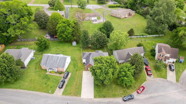 aerial view of residential area