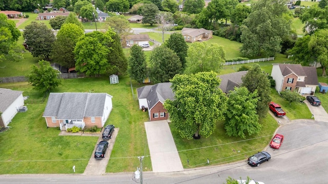 aerial view of residential area