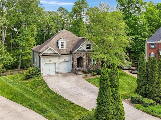 2507 Eagle Creek Way, Signal Mountain, TN 37377 - view of front facade with concrete driveway and a garage