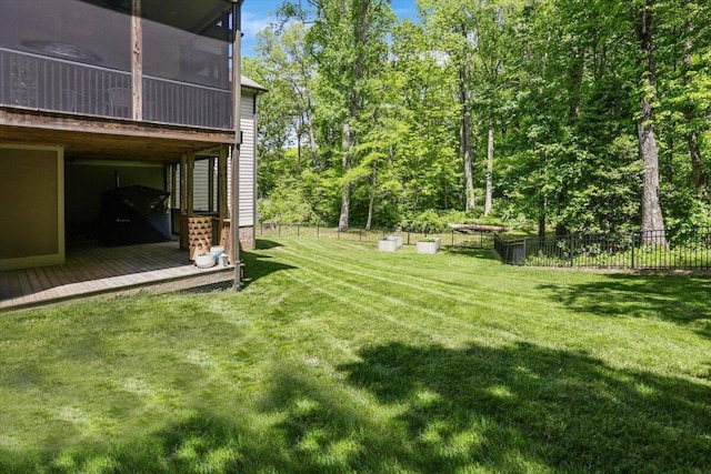 2507 Eagle Creek Way, Signal Mountain, TN 37377 - view of yard featuring a deck and a sunroom
