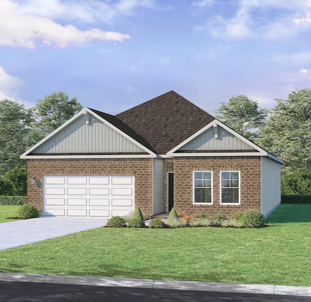 1646 Triple Crown Cir, Gallatin, TN 37066 - view of front of property featuring brick siding, a shingled roof, concrete driveway, and a front yard
