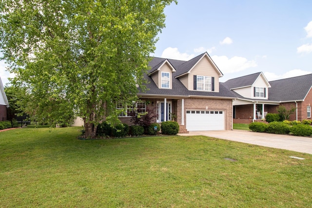 1334 Davy Crockett Dr, Murfreesboro, TN 37129 - view of front of home with brick siding, driveway, and a front yard