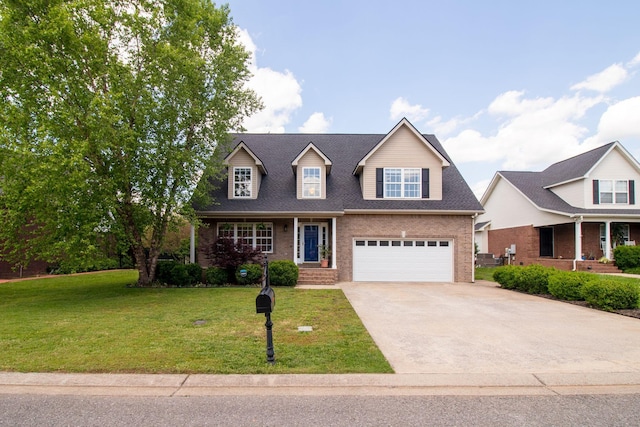 1334 Davy Crockett Dr, Murfreesboro, TN 37129 - view of front of home featuring brick siding, driveway, a front lawn, and an attached garage