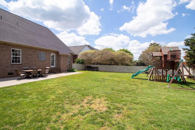 1334 Davy Crockett Dr, Murfreesboro, TN 37129 - view of yard featuring entry steps, a patio area, and a playground