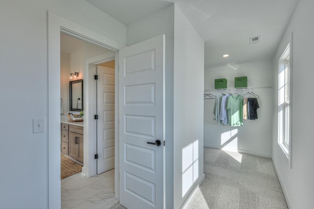 460 Triple Crown Cir, Gallatin, TN 37066 - corridor featuring light marble finish floors and recessed lighting