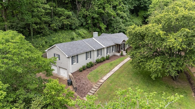 5175 Granny White Pike, Nashville, TN 37220 - aerial view of property and surrounding area with a forest