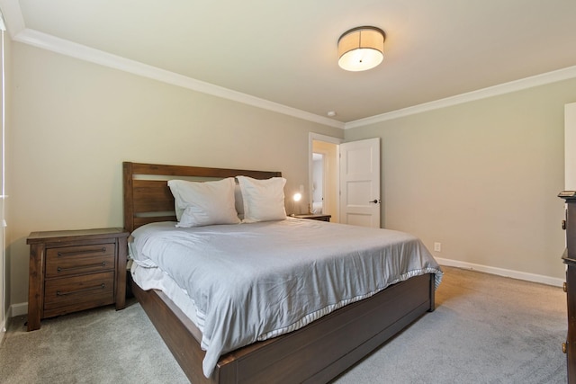 5175 Granny White Pike, Nashville, TN 37220 - bedroom with light colored carpet, ornamental molding, and baseboards