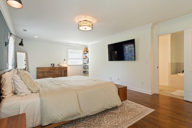 5175 Granny White Pike, Nashville, TN 37220 - bedroom featuring crown molding, wood finished floors, recessed lighting, and baseboards