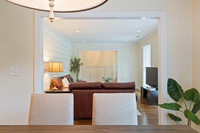 5175 Granny White Pike, Nashville, TN 37220 - living area featuring ornamental molding and wood finished floors