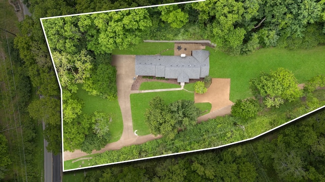 5175 Granny White Pike, Nashville, TN 37220 - aerial view of property and surrounding area with property boundaries highlighted