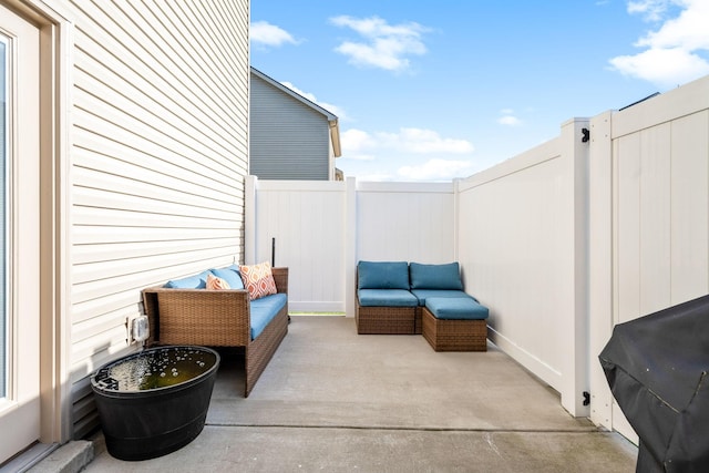 view of patio with fence