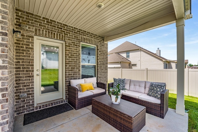 1149 Brixworth Dr, Spring Hill, TN 37174 - view of patio with outdoor lounge area and fence