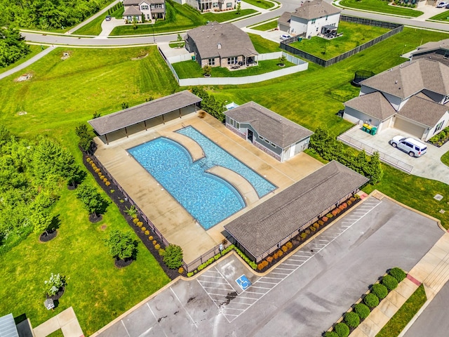 1149 Brixworth Dr, Spring Hill, TN 37174 - aerial view of residential area featuring a pool area