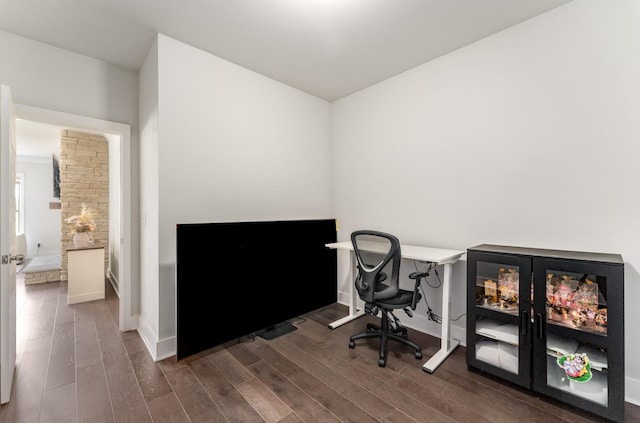 1149 Brixworth Dr, Spring Hill, TN 37174 - office area with wood finished floors and baseboards