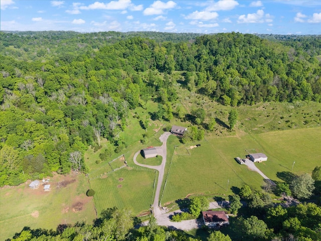 593 Gaulden Hollow Rd, Lafayette, TN 37083 - aerial view of sparsely populated area with a heavily wooded area