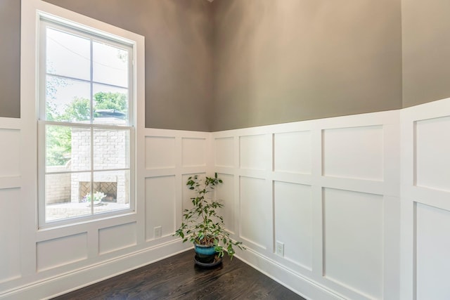 3692 Auburn Ln, Nashville, TN 37215 - doorway with a decorative wall, a wainscoted wall, and dark wood-style floors