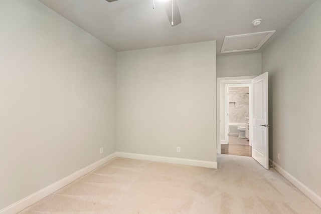 3692 Auburn Ln, Nashville, TN 37215 - empty room with light colored carpet, baseboards, a ceiling fan, and a smoke detector
