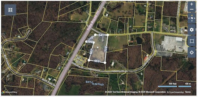 82 Drake And Shockley St, Spencer, TN 38585 - aerial map of property and surrounding area featuring property parcel outlined