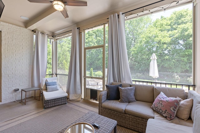 view of sunroom