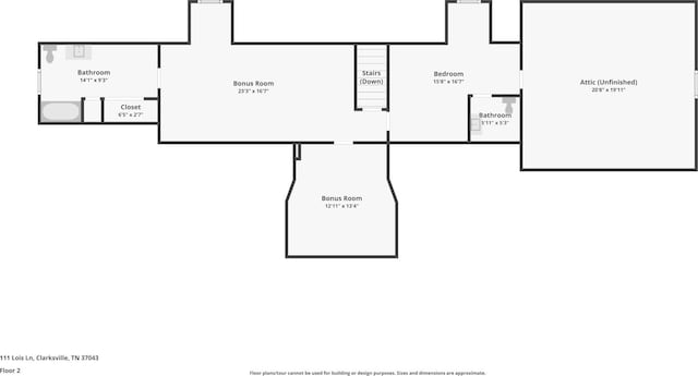 111 Lois Ln, Clarksville, TN 37043 - home floor plan