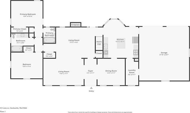 111 Lois Ln, Clarksville, TN 37043 - floor plan / room layout