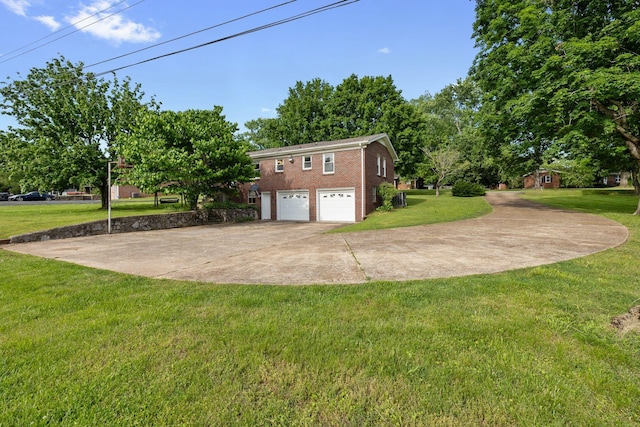 garage with concrete driveway