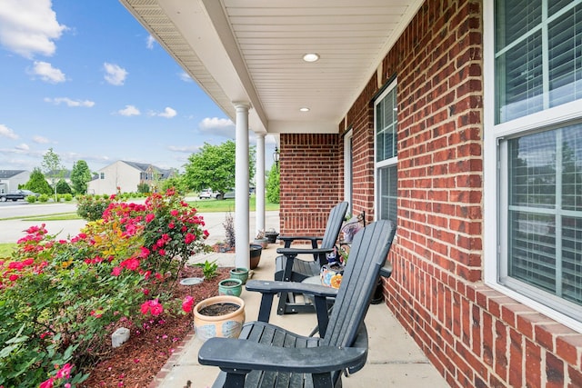 view of patio / terrace with a porch