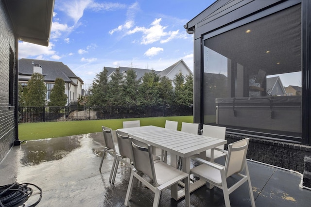 view of patio with outdoor dining space