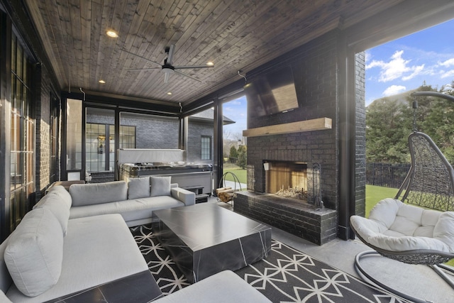 view of sunroom